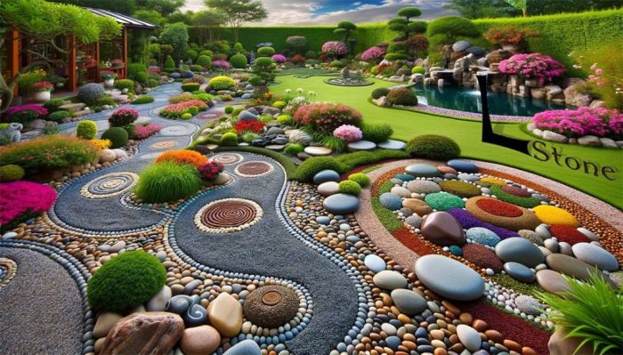 Garden stone rock ideas decoration beautiful rocks stones decorating circle yard standing gardens diy decorate small witch do play de